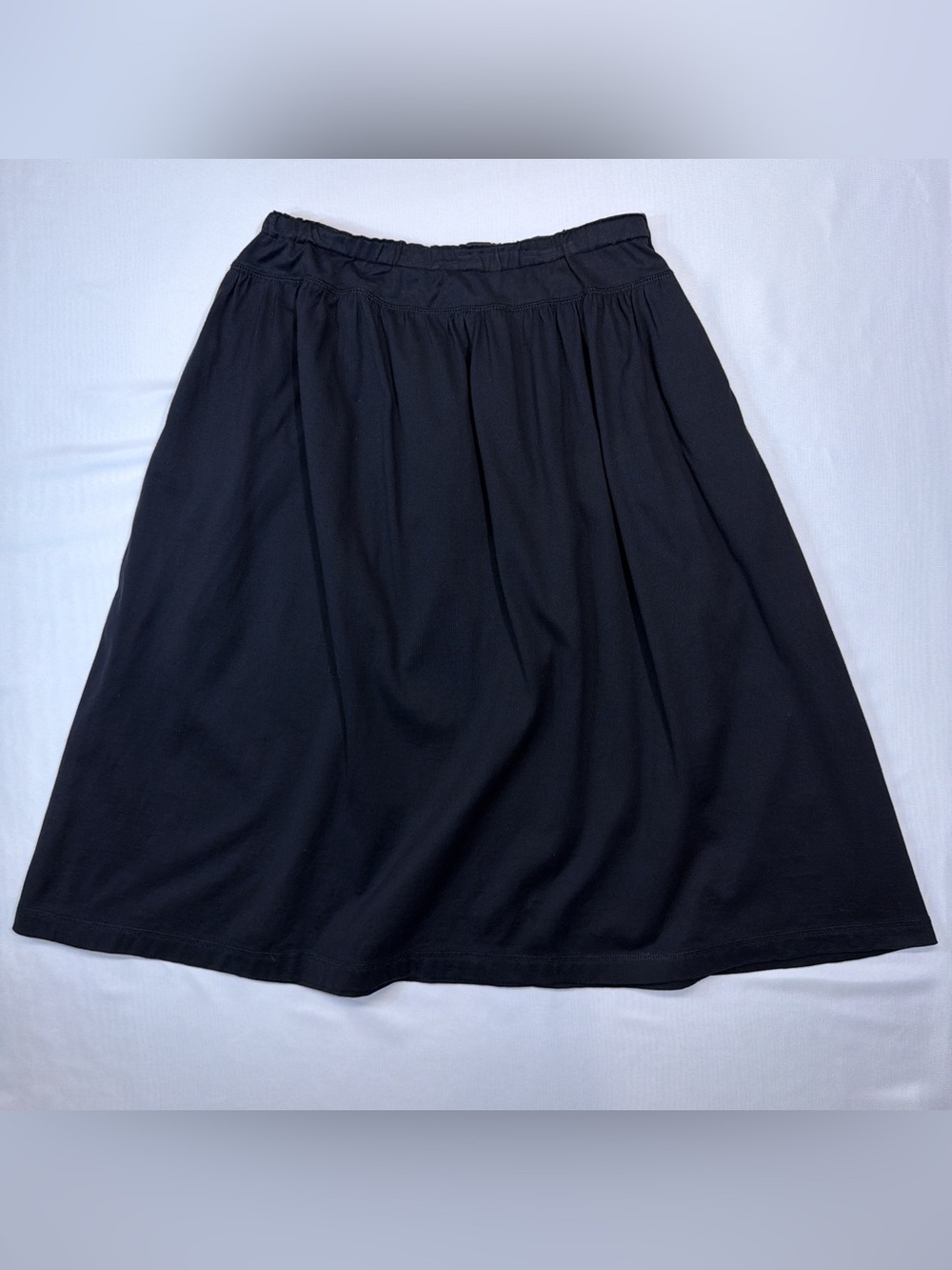 Vintage liz & co. Black Elastic-Waist A-Line Skirt